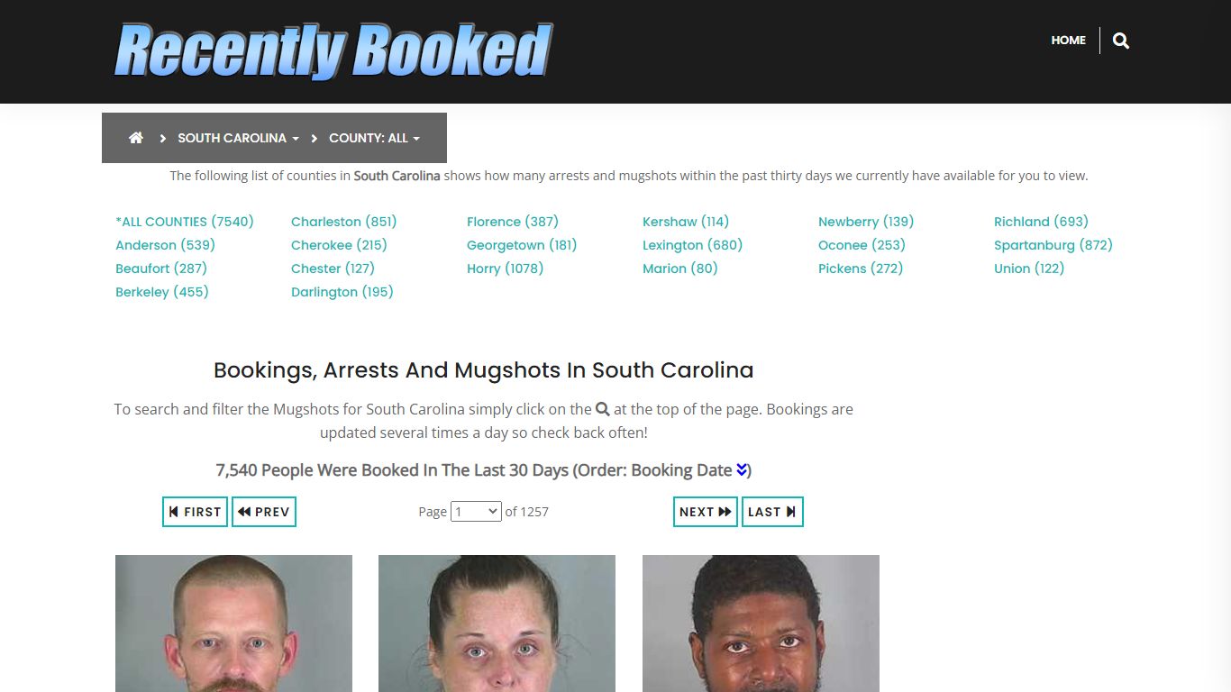 Recent bookings, Arrests, Mugshots in South Carolina - Recently Booked